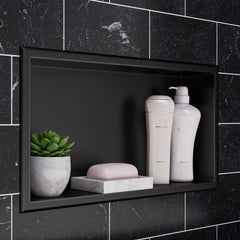 Alfi 24" x 12" Horizontal Single Shelf Shower Niche - Brushed Black PVD