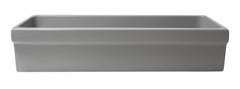 Alfi 36  Grey Matte Above Mount Fireclay Bathroom Trough Sink - AB36TRGM