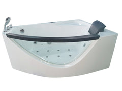 EAGO 5 ft Clear Rounded Left Corner Acrylic Whirlpool Bathtub - AM198ETL-L