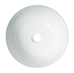 Alfi Black & White 15  Round Vessel Above Mount Ceramic Sink - ABC906