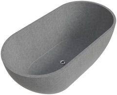 Alfi 59  Solid Concrete Oval Freestanding Bathtub - ABCO59TUB
