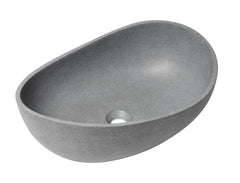 Alfi 23  Solid Concrete Wavy Oval Above Mount Vessel Sink - ABCO23O