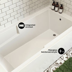 Swiss Madison Voltaire 72" x 36" Left-Hand Drain Alcove Bathtub with Apron - SM-AB556 - The Home Selection