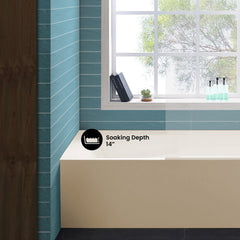 Swiss Madison Voltaire 60" X 30" Right-Hand Drain Alcove Bathtub with Apron in Bisque - SM-AB540BQ - The Home Selection