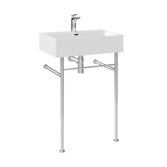 Swiss Madison Well Made Forever SM-SK711-10C - Claire 24 Ceramic Console Sink Bundle - SM-SK711-10C - The Home Selection
