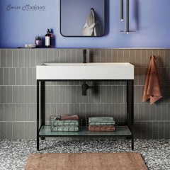 Swiss Madison Pierre 40 Single, Freestanding, Open Shelf, Metal Frame Bathroom Vanity - SM-BV73 - The Home Selection
