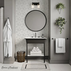 Swiss Madison Ivy 32" Solid Surface Console Sink in Matte Black - SM-CS830MB