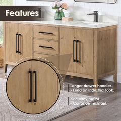 Altair Laurel Bathroom Cabinet Vanity Base in Weathered Fir without Top and Sink, No Mirror