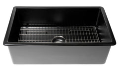 Alfi 32  x 19  Fireclay Single Bowl Undermount / Drop In Kitchen Sink w Grid - ABF3219SUD