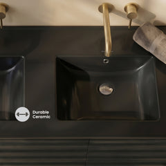 Swiss Madison 48" Zero Hole Double Basin Vanity Sink Top - SM-VT0021 - The Home Selection