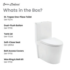 Swiss Madison St. Tropez One-Piece Elongated Toilet, 10" Rough-In 1.1/1.6 gpf - SM-1T274