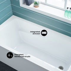 Swiss Madison Voltaire 54" X 30" Right-Hand Drain Alcove Bathtub with Apron - SM-AB550 - The Home Selection