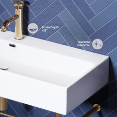 Swiss Madison Claire 40" Console Sink White Basin w/ Legs - SM-CS7