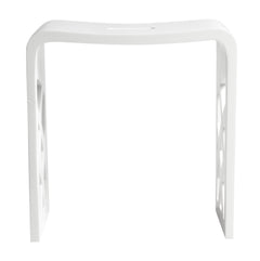 Alfi Designer White Matte Solid Surface Resin Bathroom / Shower Stool - ABST88