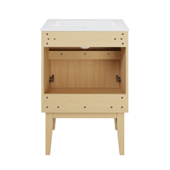 Swiss Madison Bosse 24" Freestanding Bathroom Vanity in Natural Oak with Sink Top - SM-BV8801NO