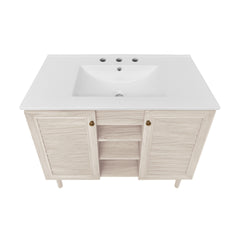 Swiss Madison Bron 36" Freestanding Bathroom Vanity with 3-Hole Widespread Sink Top - SM-BV6202