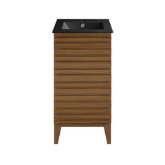 Swiss Madison Cascade 18 in. Brown Oak Bathroom Vanity