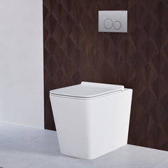 Swiss Madison Concorde Back to Wall Concealed Tank Toilet Bowl Bundle in Glossy White - SM-WK555-01C