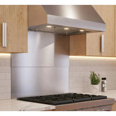 Faber Adjustable Stainless Steel Backsplash | Height Range 22"-38" - BACK - The Home Selection