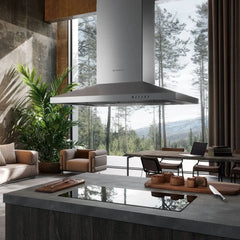 Faber Dama Isola 36" Island Range Hood, Stainless Steel, 295/395/600 CFM - DAMAIS36SSV2 - The Home Selection