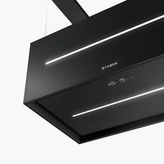 Faber Graziosa Isola 31" Island Range Hood, Matte Black, 600 CFM - GRAZIS30BKV - The Home Selection
