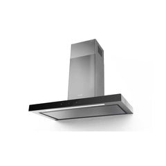 FABER Stilo Suprema T-Shape Chimney Wall Hood, Black Glass & Stainless Steel, VAM Blower (600/395/295), App-Enabled, Tunable - The Home Selection