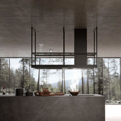 Faber T-Shelf 70" Range Hood, Matte Black, 600 CFM - TSHIS70BK600 - The Home Selection