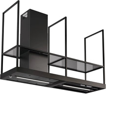 Faber T-Shelf 70" Range Hood, Matte Black, 600 CFM - TSHIS70BK600 - The Home Selection