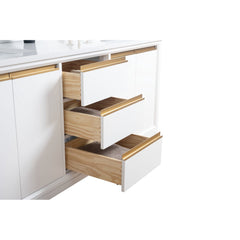 Vanity Art 72-Inch Bathroom Vanity: Double Sink, Ceramic Top, Soft-Closing Doors & Drawers, Solid Wood Frame - CVH72D