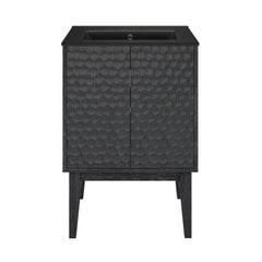 Swiss Madison Bosse 24" Freestanding Bathroom Vanity with Black 3-Hole Centerset Sink Top - SM-BV8801