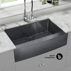 Swiss Madison Rivage 33" x 21" Stainless Steel, Single Basin, Farmhouse Kitchen Sink with Apron - SM-KS758 - The Home Selection