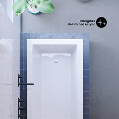 Swiss Madison Voltaire 60"x 30" Reversible Drain Drop-In Bathtub - SM-DB569 - The Home Selection