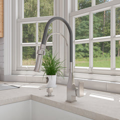 Alfi Square Kitchen Faucet with Rubber Stem - ABKF3023