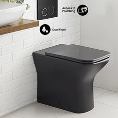 Carré Back-To-Wall Elongated Toilet Bowl - SM-WT5 - The Home Selection