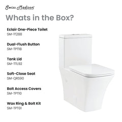 Swiss Madison Eclair One-Piece Square Toilet Dual-Flush 0.8/1.28 gpf - SM-1T288 - The Home Selection