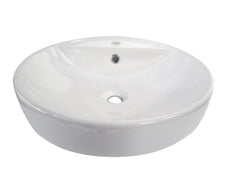 EAGO 18  ROUND CERAMIC ABOVE MOUNT BATHROOM BASIN VESSEL SINK - BA141