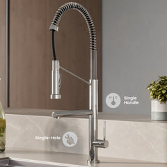 Swiss Madison Novuet Single Handle, Pull-Down Kitchen Faucet with Pot Filler SM-KF74