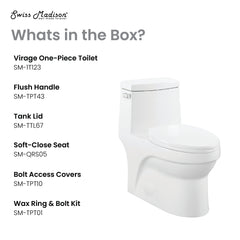 Swiss Madison Virage One-Piece Elongated Toilet Vortex™ Side Flush 1.28 gpf - SM-1T123 - The Home Selection