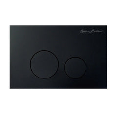 Swiss Madison St. Tropez Back-to-Wall Toilet Bundle 0.8/1.6 GPF Dual Flush in Glossy White with Black Flush Plate