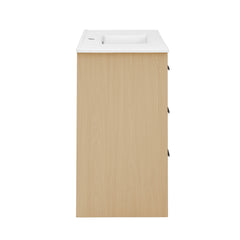 Swiss Madison Virage 36 in. Brown Oak Bathroom Vanity With Black Ceramic Sink Top - SM-BV750K - The Home Selection