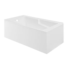 Swiss Madison Claire 60" x 32" Left-Hand Drain Drain Alcove Tub with Corner Apron - SM-AB570 - The Home Selection