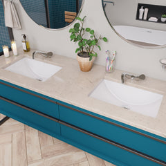 EAGO White Ceramic 22 x15  Undermount Rectangular Bathroom Sink - BC227