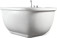 EAGO 6 ft Acrylic White Whirlpool Bathtub w Fixtures - AM128ETL