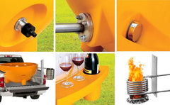 ALFI FireHotTub The Round Fire Burning Portable Outdoor Hot Bath Tub - FireHotTub