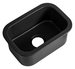Alfi Black Matte Small 13"x19" Rectangle Fireclay Undermount or Drop In Prep Sink w Grid included - ABF1319UD-BM