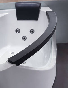 EAGO 5 ft Clear Rounded Left Corner Acrylic Whirlpool Bathtub - AM198ETL-L