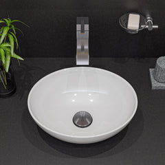 Alfi White 16  Egg Shape Above Mount Ceramic Sink - ABC913