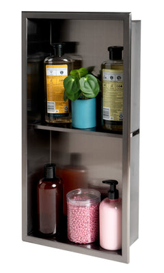 Alfi 12  x 24  Vertical Double Shelf Shower Niche - ABNP1224