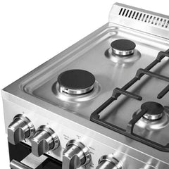 Forno 20" Lamazze Gas Range with 4 Burners and 21,200 BTUs in Stainless Steel - FFSGS6265-20 - The Home Selection