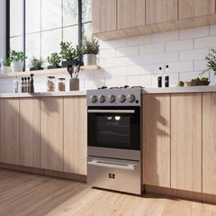Forno 20" Lamazze Gas Range with 4 Burners and 21,200 BTUs in Stainless Steel - FFSGS6265-20 - The Home Selection